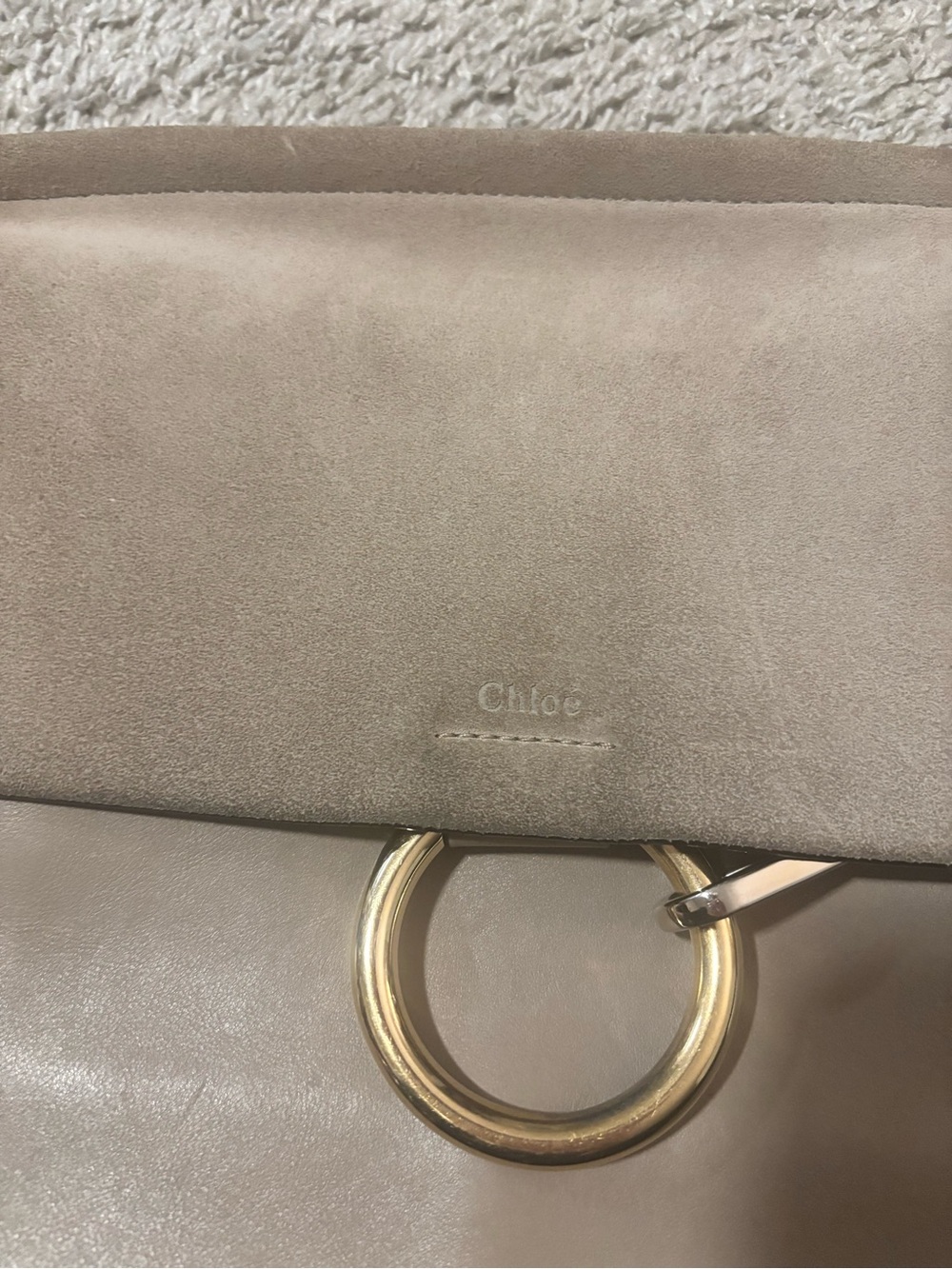 Chloe’ Medium Faye Shoulder Bag - Neutral Leather - Picture 7 of 16